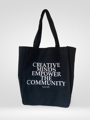 
                  
                    Load image into Gallery viewer, WCMTL - Large Size Tote Bag - Creative Minds Empower the Community
                  
                