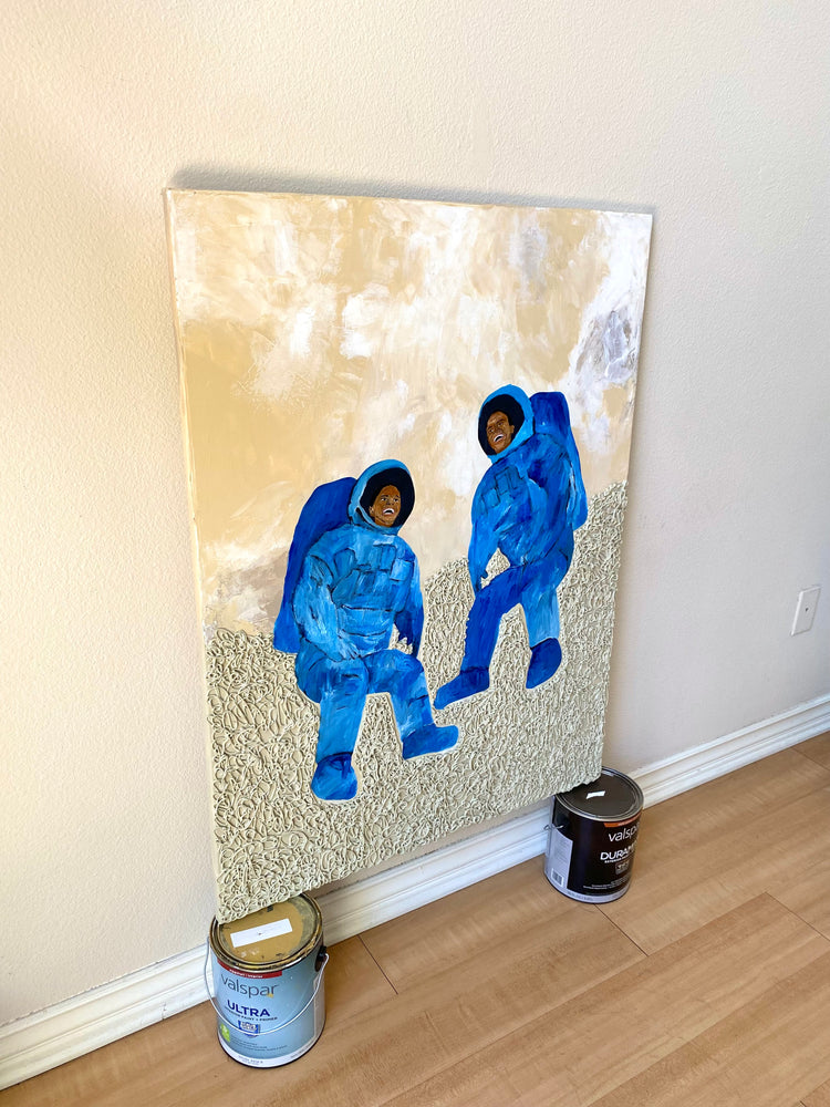 
                  
                    Load image into Gallery viewer, Kids on the moon (together we dream) - 30 x 40 In
                  
                